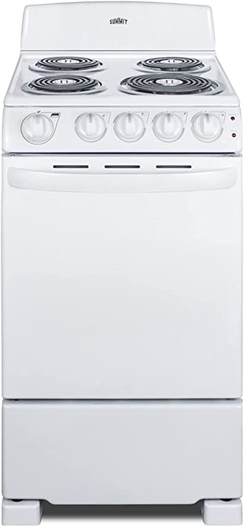 Summit Appliance RE203W 20 Electric Range, 4 Coil Elements, White,