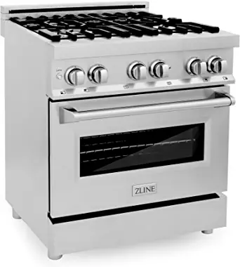 ZLINE 30 Inch 4.0 Cubic Foot Stainless Steel Dual Fuel Range